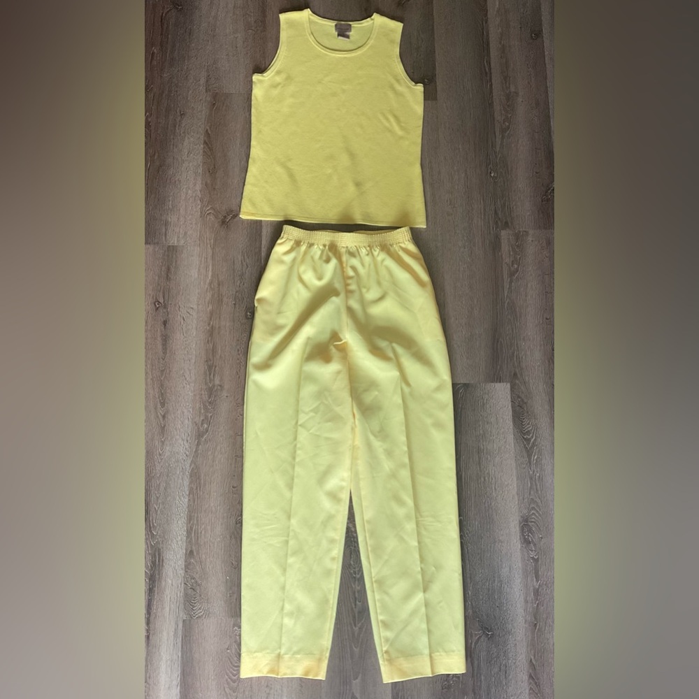 Set trousers with pockets Allison Daley sz 8 + sleeveless tank top Choices sz S